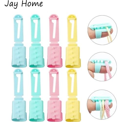 2/1PC Yarn Guide Finger Holder Plastic Yarn Guide Knitting Thimble Tool Sweater Wool Knitting Tool for Crochet Knitting Crafts