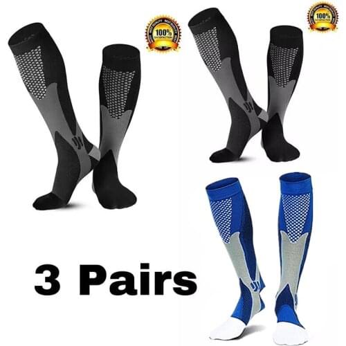 New Compression Socks Fit For Varicose Veins Soccer Football Stockings Multi Pairs Men Women Socks Outdoor Cycling Socks