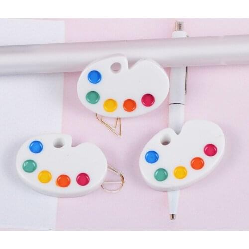 10Pcs Resin Simulation Palette Flatback Cabochon DIY Embellishments for Scrapbooking Jewelry Accessories Fit Phone Decor Parts