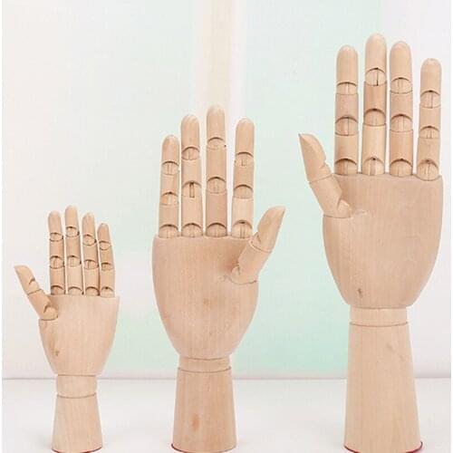 DIY Wooden Handicraft Movable Wood Toy Hand Model Puppet Kokesh Hand Joint For Decoration Painting Craft Work Toys Making Learn