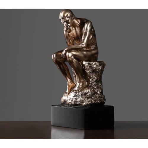 Simple Thinker Character Decoration Home Mask Sculpture Decoration Living Room Wine Cabinet TV Cabinet Art Resin Decoration
