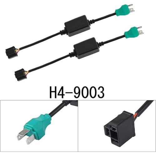 2pcs H4 LED Headlight Canbus Anti Flicker Error H4 9003 HB2 P43T Bulb Decoder Resistor for Jeep/Dodge/Ford/Toyota/Audi/Honda