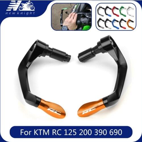 With Logo For KTM RC390 RC200 RC125 RC 125 200 390 690 Motorcycle CNC Handlebar Grips Guard Brake Clutch Levers Guard Protector