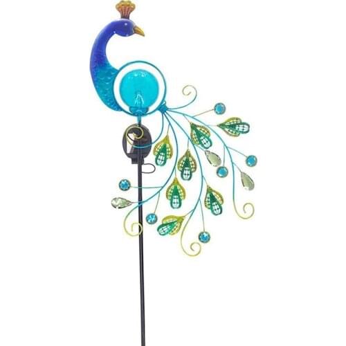 Solar Powered Garden LED Lights Peacock Animal Pixie Lawn Ornament Waterproof Lamp Unique Christmas Lights Outdoor Solar Lamps