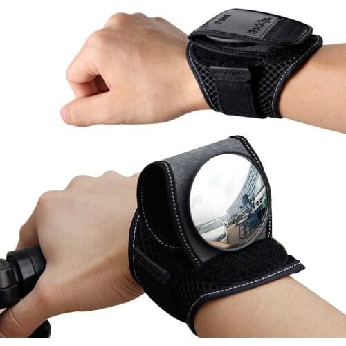 Bicycle Rear View Vision Wrist Guards Bike With Safety Reflective Mirror Riding Rearview Bike CycllingWristband Back Mirror