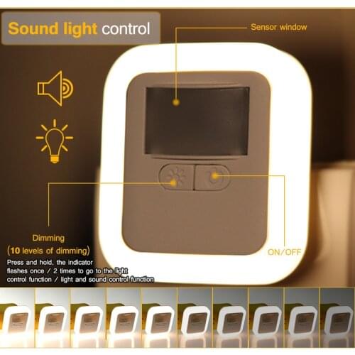 LED Plug-in Smart Night Light Motion Sensor Light Remote Control Energy-saving Bedroom Staircase Closet Aisle Decorative Light
