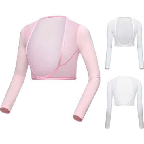 Women Golf Cape Sleeves Lycra Ice UV Protection Tops Ladies Summer Sunscreen Cuff Cycling Shirt Cropped Top Golf Clothing D0681