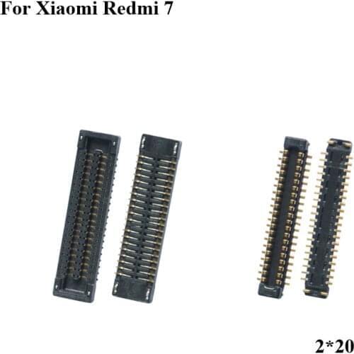2pcs For Xiaomi Redmi 7 LCD display screen FPC connector For Xiao mi Redmi 7 mi7 logic on motherboard mainboard