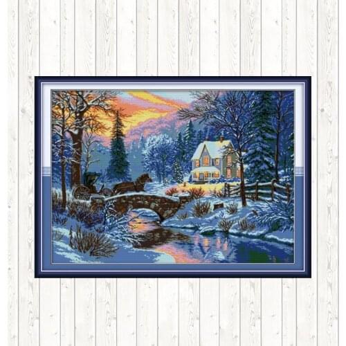 Return In Winter Chinese Cross Stitch Kits Stitches Embroidery DIY Handmade Needlework 14ct 11ct Printed Canvas Floss Crafts
