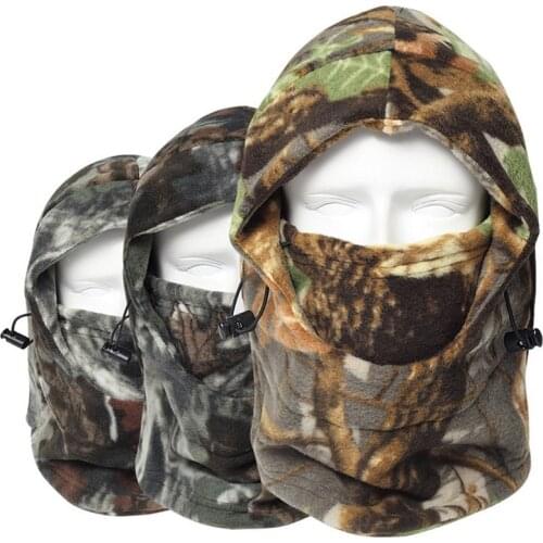 Winter Balaclava Warm Fleece Headscarf Mask Windproof Motorcycle Ski Cycling Hood Hat Men Headgear Cap Beanies Camouflage