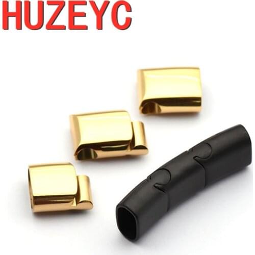 10pcs/Lot Wholesale DIY Jewelry Stainless Steel Clasp Hole Three Section Buckle PushLock Buckle Cord Clasps Bracelet Accessories