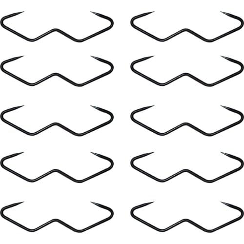 10 PCS Portable Sharp Strong Fishing Hooks Butterfly Fishhook Wear-resistant High Carbon Steel Fishhooks