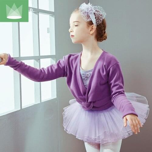 2pcs New Leotards Costume Kid Ballet Dress Coat Child Lace Strap Dance Clothes Gymnastics Leotard Girls Dancewear B-4655