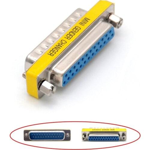 DB25 DSub 25pin Connector Mini Gender Changer Adapter RS232 Serial Connectors Male To Female DB25 Parallel Port minitype Changer