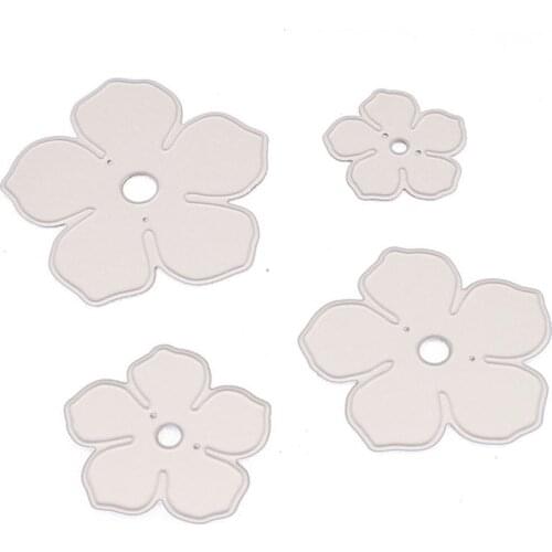 4pcs Flower Stitched Metal Cutting Dies Christmas New Stencil for DIY Scrapbooking Craft Dies Cut Decor