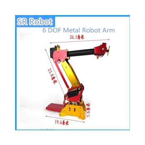 6 DOF Metal Robot Arm Based On Arduino Powered Desktop 6 Aaxis Parallel Mechanism PalletPack Industrial Robot Manipulator