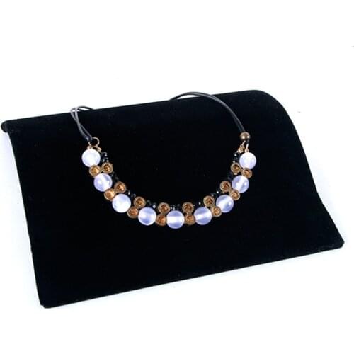 Velvet Necklace Jewelry Display Stand Shelf Showcase Pendant Organizer Holder Rack Stock Jewelry Organizer Organizador De Joyas