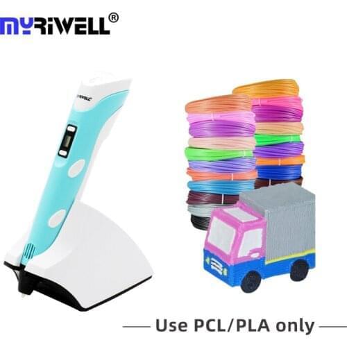 Myriwell cordless 3d pen speed adjust high end RP-200B PLA/PCL filament wireless charging diy 3d printing pen