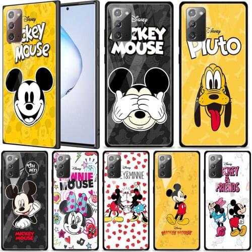 Lovely Disney Mickey for Samsung Galaxy Note 20 Ultra 10 Lite Plus 9 8 5G A70 A50 A40 A30 A20 Tempered Glass Phone Case