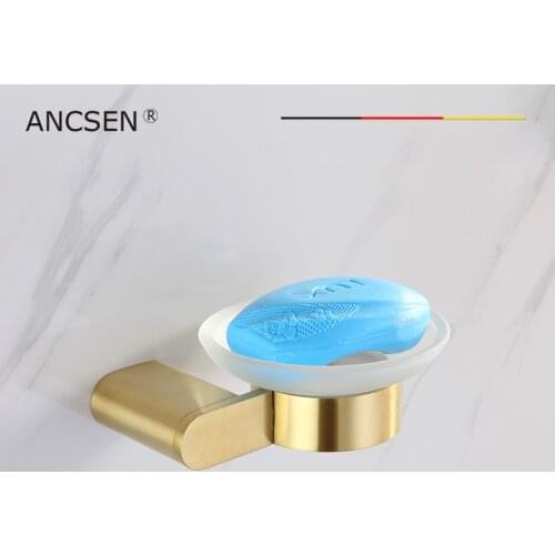 Bathroom Soap Holder Wall Mounted Stainless Steel Brushed Gold Soap Dish Storage Holder Soap Box Basket Storage Rack Soap Holder