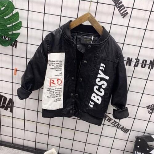 Kids coat Jackets For Boys 2020 Fall Fashion Brand PU Leather Jacket Infant Children autumn Winter Girls Outerwear Coats