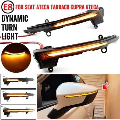 Dynamic LED Turn Signal Blinker for Seat Ateca 5D 2016 2017 2018 2019 2020 2021 FR car Side Mirror Indicator light Tarraco