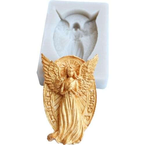 Cake decorating tool diy handmade soap mold high quality silicone mold large angel cartoon Chinese style serie baking accessorie