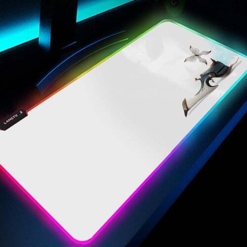 Jhin Computer Mat Mouse Pad with Backlight Keyboard Cover Desk Mats Large Mat Gamer Led Pc Accessories Gaming Mouse Rgb Mats