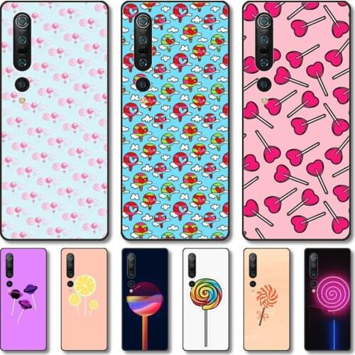 Colorful candy Phone Case For Xiaomi MI 11 10 9 5g Lite Ultra Pro Note S Black Shell Cover