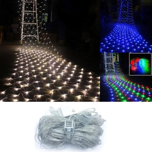 Flashing String Lights Net Mesh US Plug Outdoor Waterproof Festival Xmas Decor Fishing Net Lamp Fairy Light 110V Yard Garden