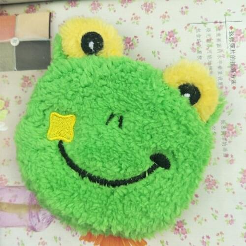 M205 Cute Cartoon Women Purses Plush Little Green Frog Coin Purse Wallet Card Bag Girl Student Gift