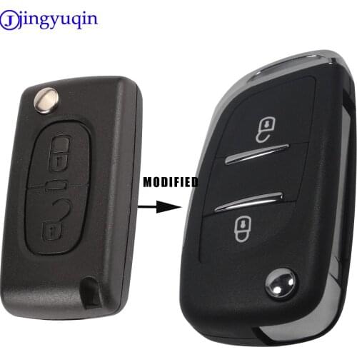 Modified Flip Key Shell Remote Key Case 3 Button for Peugeot 306 407 408 607 for Citroen C4 C2 Car Key CE0536 VA2 Blade