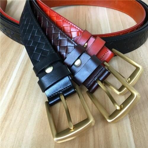 Quality Braided Belt Genuine Leather Luxury Men Belt Wide Waist Belt Ceinture Homme Cinturones Hombre Waist Belt Riem MBT0066