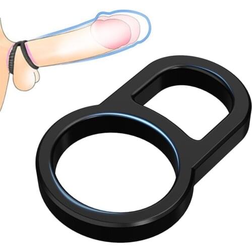 EXVOID Soft Penis Ring Scrotum Bind Cock Lock Ring Liquid Silicone Sex Toys for Men Erection Delay Ejaculation Adult Goods