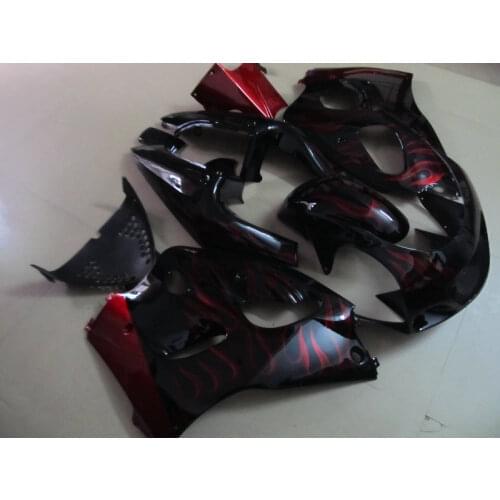Fairing kit for SUZUKI GSXR600 750 96 97 98 99 00 GSXR 600 GSXR 750 1996 1999 2000 Red flames black Fairings set+7gifts SW05