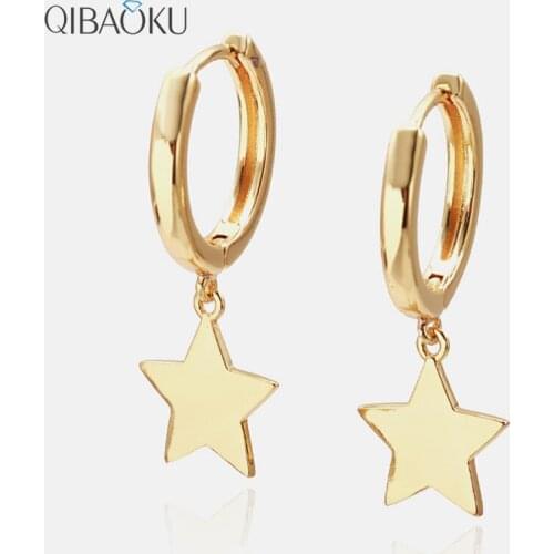New Products Star Circle Earrings for Women Gold Color Earrings Fashion Jewelry 2020 Wholesale Korean Earrings