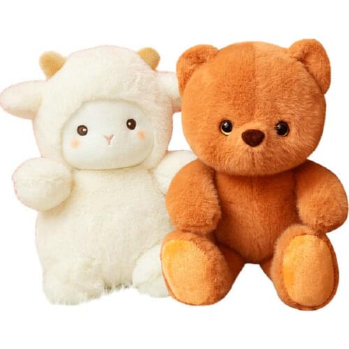Ferry Plush Super Soft Elephant Brown Bear Chick Lamb Cuddly Plushies Doll Stuffed Animals Long Plush Baby Appease Doll toys Kid