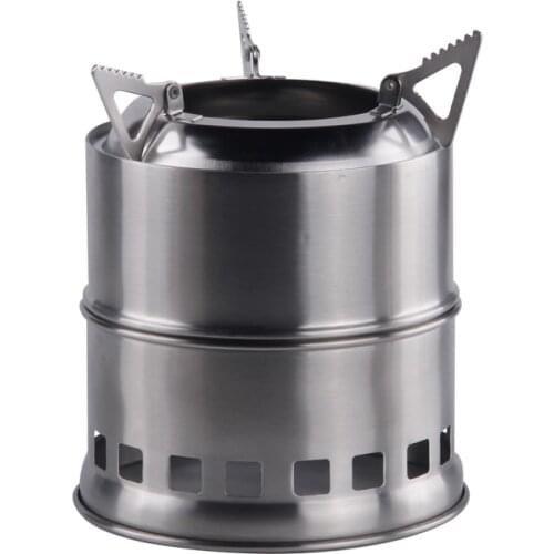 Portable Wood Camp Stove Foldable Solidified Alcohol Burners Backpacking Survival Wood Burning Firewood Furnace