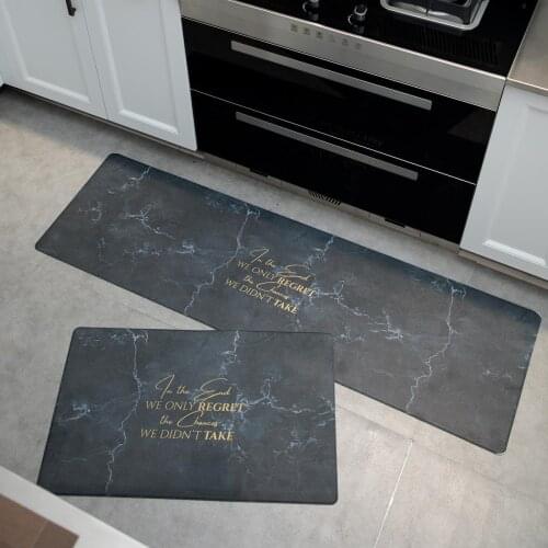 Pvc Carpet Water-proof Oil-proof Non-slip Rectangle With Pattern Kitchen Door Hot Sale Modern Simple Rugs