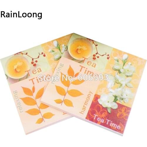 [RainLoong] Letter Paper Napkin Festive & Party Tissue Napkin Supply Party Decoration Paper 33cm*33cm 1 pack (20pcs/pack)