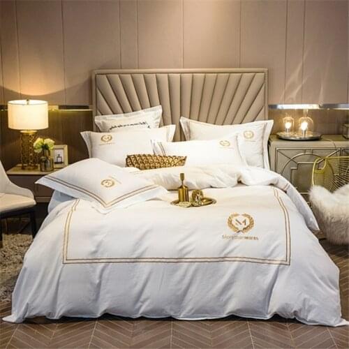 Luxurious Egyptian cotton suit bedding, large king-size duvet cover sheet, wheat ear pattern simple living