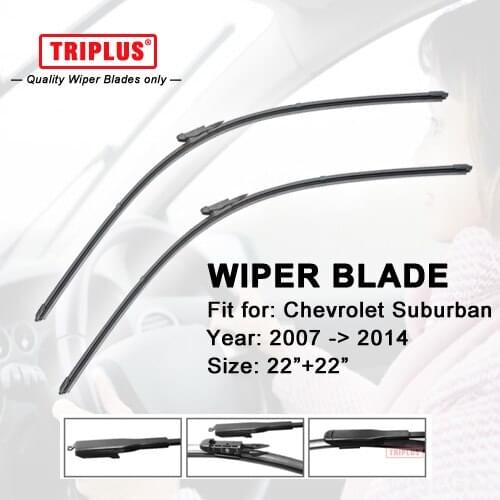 Wiper Blade for Chevrolet Suburban 2007-2014 1set 22"+22" GM OE 25877402 Flat Aero Beam Windshield Frameless Boneless Blades