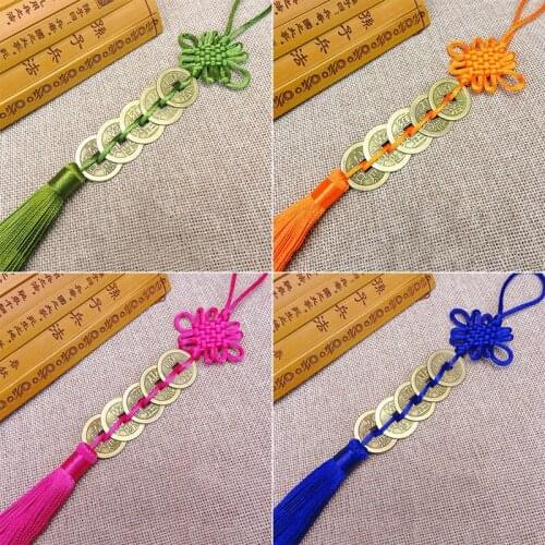 Symbol Good Fortune Attract Wealth & Good Luck Coins Home Decor Chinese Lucky Feng Shui Car Mirror Pendant Lucky Charm