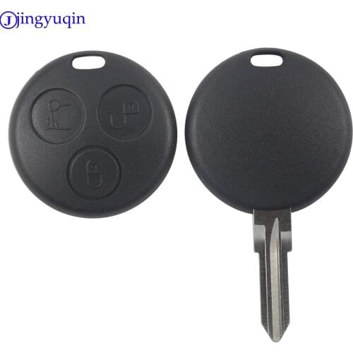 3 Buttons Replacement Car Key Case Shell Cover for Benz Smart Car City Roadster Fortwo Uncut Blank Blade No Chip Styling