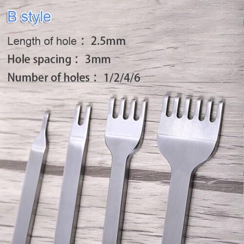 Countersink Drill Bits DIY Handmade Tool Pricking Iron Leather Flat Line Beeline Punch Prong Pitch 3mm Prick Chamfer Bore Tools