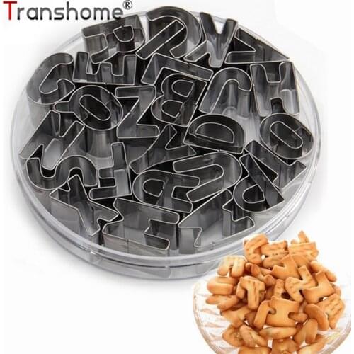 Transhome Cookie Cutter Alphabet 26 Pcs/set Stainless Steel Letter Biscuit Mold Fondant Cutters For Cake Decorating/Cookie Tools