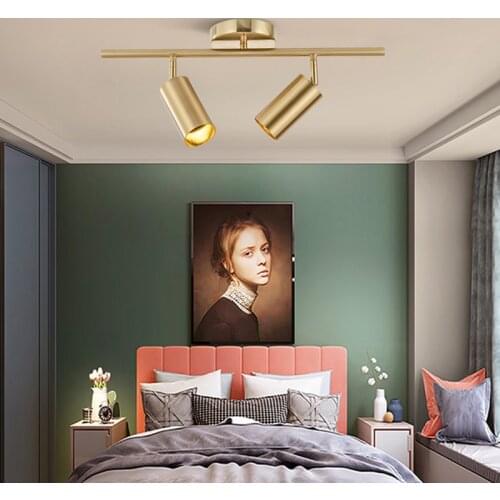 Gold Adjustable Rail 3 Phase Magnetic Fixture 30W Cob Led Dimmable Led Track Lighting Narrow Beam Angle Spotlights