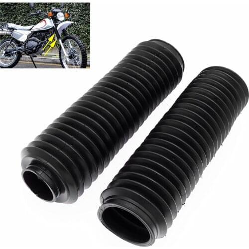 1 Pair Universal Motorcycle Front Fork Shock Absorber Dust Cover Black Rubber Gaiters Boot For Honda Kawasaki Motocross Off Road