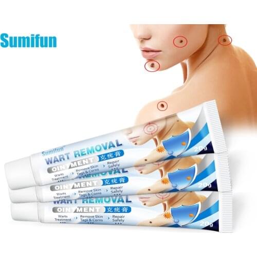 3pcs Sumifun Wart Treatment Cream Warts Remover Antibacterial Skin Tag Remover Herbal Extract Foot Corn Plaster Wart Ointment
