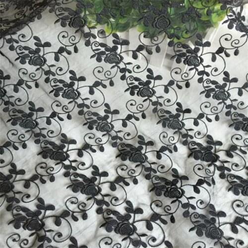 3Yards X130cm Free Shipping Gorgeous Organza Embroidery Polyester Venise Lace Trim Lace Fabric LW0002